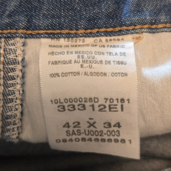 Men's WRANGLER Rugged Wear Angler Pleated Jeans Pants sz 42x34 - Picture 9 of 11